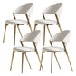 Contemporary Upholstered Dining Chair Open Back Dining Side Chair