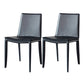 Industrial Leather Dining Chair Armless Side Chairs with Metal Legs for Home Use Black 2 Piece Set Clearhalo 'Dining Chairs' 'Dining Tables & Seating' 'dining_chair' 'furn' 'furn_dining_chair' 'Furniture' 'Kitchen & Dining Furniture' 6357927