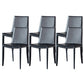 Industrial Leather Dining Chair Armless Side Chairs with Metal Legs for Home Use Black 6 Piece Set Clearhalo 'Dining Chairs' 'Dining Tables & Seating' 'dining_chair' 'furn' 'furn_dining_chair' 'Furniture' 'Kitchen & Dining Furniture' 6357931