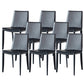 Industrial Leather Dining Chair Armless Side Chairs with Metal Legs for Home Use Black 8 Piece Set Clearhalo 'Dining Chairs' 'Dining Tables & Seating' 'dining_chair' 'furn' 'furn_dining_chair' 'Furniture' 'Kitchen & Dining Furniture' 6357933
