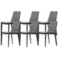 Industrial Leather Dining Chair Armless Side Chairs with Metal Legs for Home Use Dark Gray 6 Piece Set Clearhalo 'Dining Chairs' 'Dining Tables & Seating' 'dining_chair' 'furn' 'furn_dining_chair' 'Furniture' 'Kitchen & Dining Furniture' 6357938