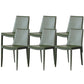 Industrial Leather Dining Chair Armless Side Chairs with Metal Legs for Home Use Army Green 6 Piece Set Clearhalo 'Dining Chairs' 'Dining Tables & Seating' 'dining_chair' 'furn' 'furn_dining_chair' 'Furniture' 'Kitchen & Dining Furniture' 6357953