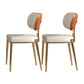 Glam Upholstered Dining Chair Open Back Dining Chair with Metal Legs Orange 2 Piece Set Clearhalo 'Dining Chairs' 'Dining Tables & Seating' 'dining_chair' 'furn' 'furn_dining_chair' 'Furniture' 'Kitchen & Dining Furniture' 6357961