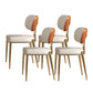 Glam Upholstered Dining Chair Open Back Dining Chair with Metal Legs Orange 4 Piece Set Clearhalo 'Dining Chairs' 'Dining Tables & Seating' 'dining_chair' 'furn' 'furn_dining_chair' 'Furniture' 'Kitchen & Dining Furniture' 6357963