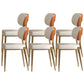 Glam Upholstered Dining Chair Open Back Dining Chair with Metal Legs Orange 6 Piece Set Clearhalo 'Dining Chairs' 'Dining Tables & Seating' 'dining_chair' 'furn' 'furn_dining_chair' 'Furniture' 'Kitchen & Dining Furniture' 6357965