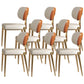 Glam Upholstered Dining Chair Open Back Dining Chair with Metal Legs Orange 8 Piece Set Clearhalo 'Dining Chairs' 'Dining Tables & Seating' 'dining_chair' 'furn' 'furn_dining_chair' 'Furniture' 'Kitchen & Dining Furniture' 6357966