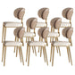 Glam Upholstered Dining Chair Open Back Dining Chair with Metal Legs Brown 8 Piece Set Clearhalo 'Dining Chairs' 'Dining Tables & Seating' 'dining_chair' 'furn' 'furn_dining_chair' 'Furniture' 'Kitchen & Dining Furniture' 6357974