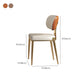 Glam Upholstered Dining Chair Open Back Dining Chair with Metal Legs Clearhalo 'Dining Chairs' 'Dining Tables & Seating' 'dining_chair' 'furn' 'furn_dining_chair' 'Furniture' 'Kitchen & Dining Furniture' 6357980