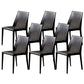 Chaises de salle à manger en cuir contemporain chaises latérales sans jambes en métal pour cuisine
