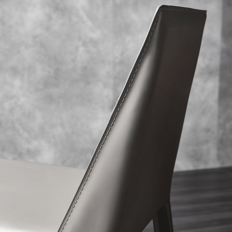 Chaises de salle à manger en cuir contemporain chaises latérales sans jambes en métal pour cuisine