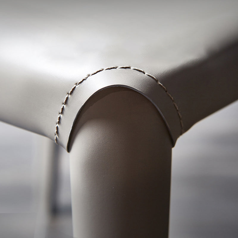 Chaises de salle à manger en cuir contemporain chaises latérales sans jambes en métal pour cuisine