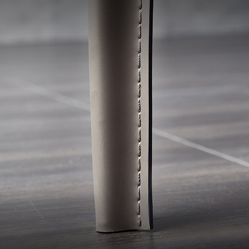 Chaises de salle à manger en cuir contemporain chaises latérales sans jambes en métal pour cuisine