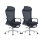 Modern Desk Chair Mesh Conference Chair High Back Chair in Black 2 Piece Set Metal Clearhalo 'furn' 'furn_office_chair' 'Furniture' 'Office Chairs' 'Office Furniture' 'office_chair' 6358606