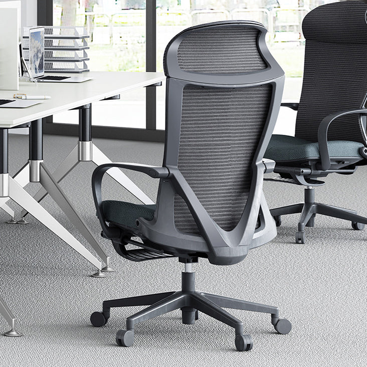 Modern Desk Chair Mesh Conference Chair High Back Chair in Black Clearhalo 'furn' 'furn_office_chair' 'Furniture' 'Office Chairs' 'Office Furniture' 'office_chair' 6358607