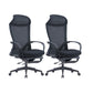 Modern Desk Chair Mesh Conference Chair High Back Chair in Black 2 Piece Set Nylon Clearhalo 'furn' 'furn_office_chair' 'Furniture' 'Office Chairs' 'Office Furniture' 'office_chair' 6358615