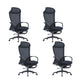Modern Desk Chair Mesh Conference Chair High Back Chair in Black 4 Piece Set Nylon Clearhalo 'furn' 'furn_office_chair' 'Furniture' 'Office Chairs' 'Office Furniture' 'office_chair' 6358617