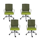 Modern Ergonomic Mesh Task Chair Office Fixed Arms Swivel Chair Green 4 Piece Set Clearhalo 'furn' 'furn_office_chair' 'Furniture' 'Office Chairs' 'Office Furniture' 'office_chair' 6358636