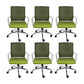 Modern Ergonomic Mesh Task Chair Office Fixed Arms Swivel Chair Green 6 Piece Set Clearhalo 'furn' 'furn_office_chair' 'Furniture' 'Office Chairs' 'Office Furniture' 'office_chair' 6358638