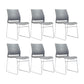 16" Wide Modern Desk Chair No Wheels Mid Back Conference Chair