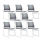 16" Wide Modern Desk Chair No Wheels Mid Back Conference Chair