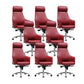 Contemporary Desk Chair Padded Arms Leather Advanced Office Chair Red 8 Piece Set High-Back (Over 22 in.) Clearhalo 'furn' 'furn_office_chair' 'Furniture' 'Office Chairs' 'Office Furniture' 'office_chair' 6358730