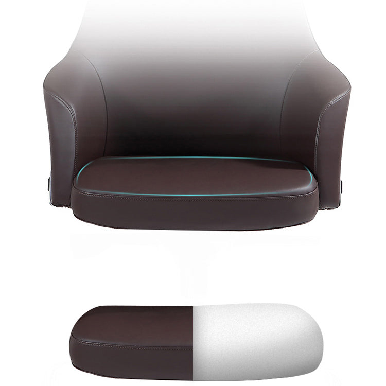Contemporary Desk Chair Padded Arms Leather Advanced Office Chair Clearhalo 'furn' 'furn_office_chair' 'Furniture' 'Office Chairs' 'Office Furniture' 'office_chair' 6358735