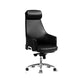 Contemporary Desk Chair Padded Arms Leather Advanced Office Chair Black 1 Piece High-Back (Over 22 in.) Clearhalo 'furn' 'furn_office_chair' 'Furniture' 'Office Chairs' 'Office Furniture' 'office_chair' 6358742