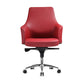 Contemporary Desk Chair Padded Arms Leather Advanced Office Chair Red 1 Piece Mid-Back (14-22 in.) Clearhalo 'furn' 'furn_office_chair' 'Furniture' 'Office Chairs' 'Office Furniture' 'office_chair' 6358747