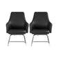 Contemporary Desk Chair Padded Arms Leather Advanced Office Chair Black 2 Piece Set Mid-Back (14-22 in.) Clearhalo 'furn' 'furn_office_chair' 'Furniture' 'Office Chairs' 'Office Furniture' 'office_chair' 6358753