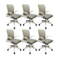 Modern Desk Chair Mesh Conference Chair Mid-Back Chair with Wheels