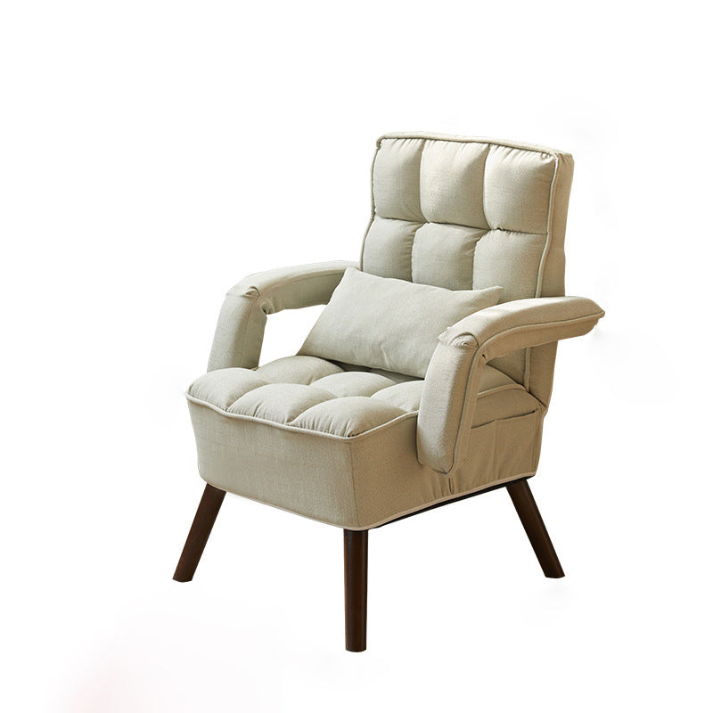 27" silla de escritorio contemporánea ancha sin silla de oficina de madera de las ruedas