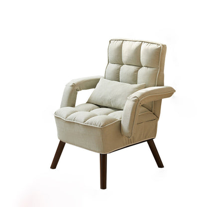 27" silla de escritorio contemporánea ancha sin silla de oficina de madera de las ruedas