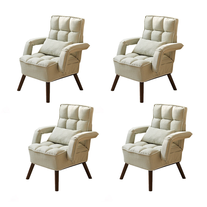 27" silla de escritorio contemporánea ancha sin silla de oficina de madera de las ruedas