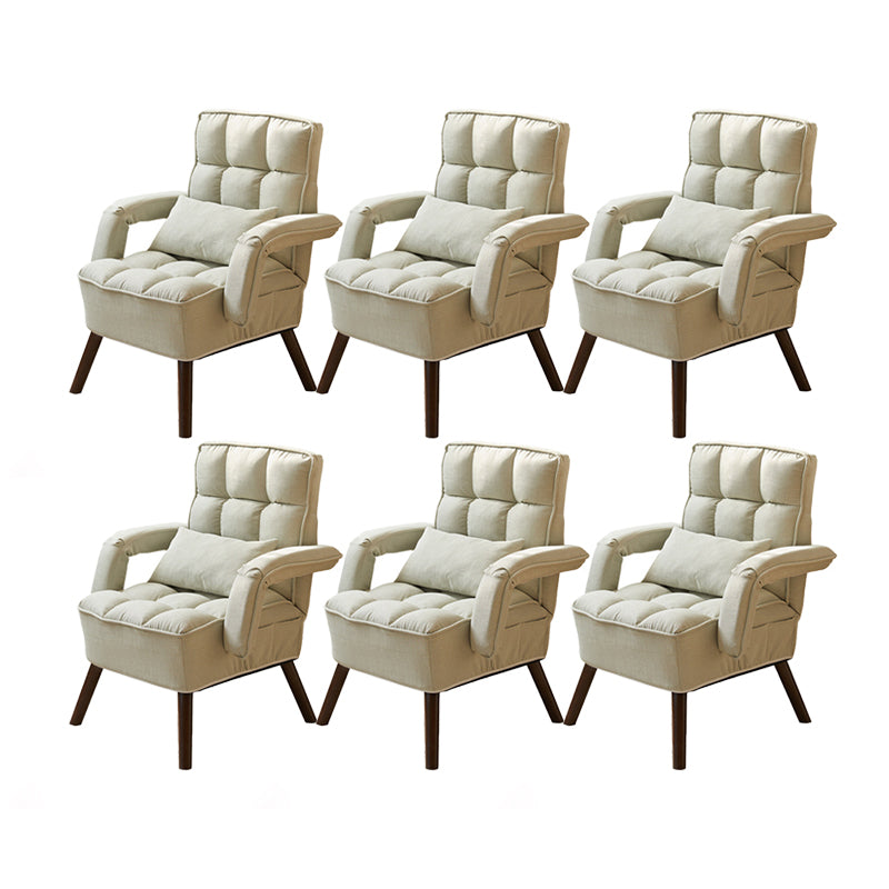 27" silla de escritorio contemporánea ancha sin silla de oficina de madera de las ruedas
