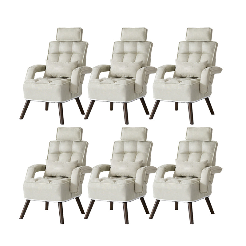 27" silla de escritorio contemporánea ancha sin silla de oficina de madera de las ruedas