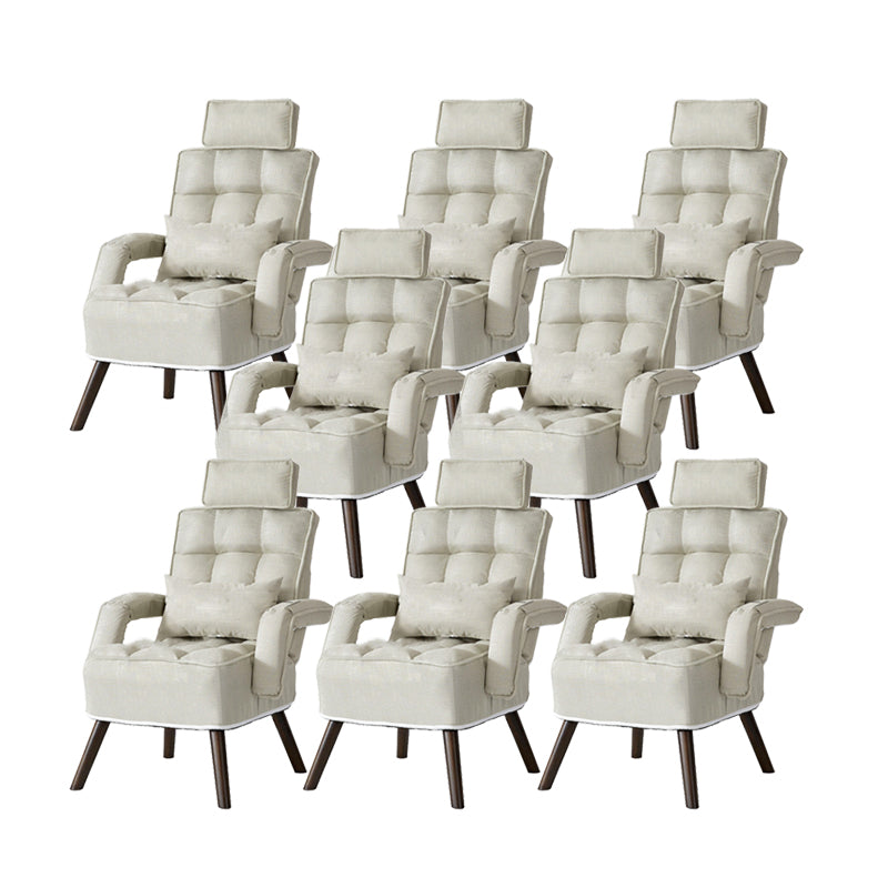 27" silla de escritorio contemporánea ancha sin silla de oficina de madera de las ruedas