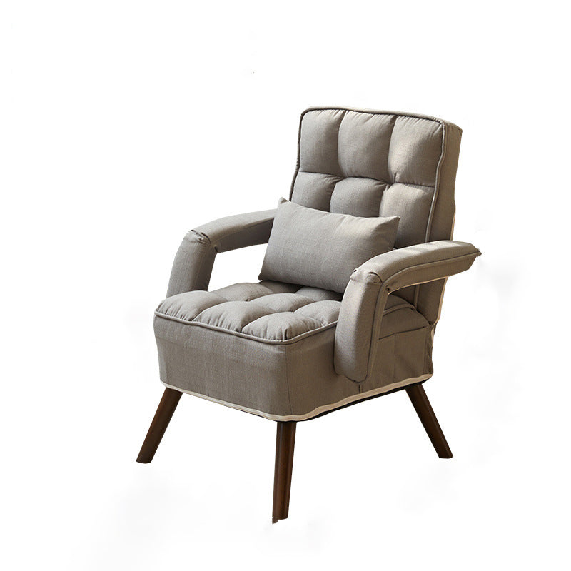 27" silla de escritorio contemporánea ancha sin silla de oficina de madera de las ruedas