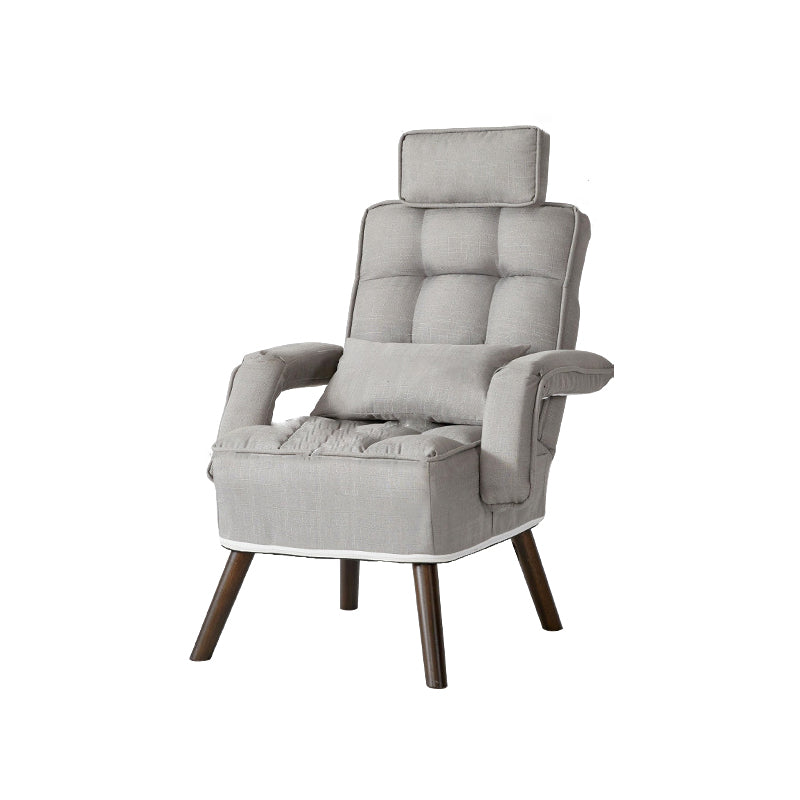 27" silla de escritorio contemporánea ancha sin silla de oficina de madera de las ruedas