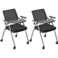 Mid-Back Conference Chair Contemporary Upholstered Office Chair Black 2 Piece Set Casters Included Clearhalo 'furn' 'furn_office_chair' 'Furniture' 'Office Chairs' 'Office Furniture' 'office_chair' 6358890