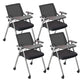 Mid-Back Conference Chair Contemporary Upholstered Office Chair Black 4 Piece Set Casters Included Clearhalo 'furn' 'furn_office_chair' 'Furniture' 'Office Chairs' 'Office Furniture' 'office_chair' 6358891
