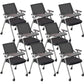 Mid-Back Conference Chair Contemporary Upholstered Office Chair Black 8 Piece Set Casters Included Clearhalo 'furn' 'furn_office_chair' 'Furniture' 'Office Chairs' 'Office Furniture' 'office_chair' 6358896
