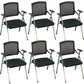 Mid-Back Conference Chair Contemporary Upholstered Office Chair Black 6 Piece Set Casters Not Included Clearhalo 'furn' 'furn_office_chair' 'Furniture' 'Office Chairs' 'Office Furniture' 'office_chair' 6358900