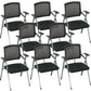 Mid-Back Conference Chair Contemporary Upholstered Office Chair Black 8 Piece Set Casters Not Included Clearhalo 'furn' 'furn_office_chair' 'Furniture' 'Office Chairs' 'Office Furniture' 'office_chair' 6358901