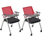 Mid-Back Conference Chair Contemporary Upholstered Office Chair Red-Black 2 Piece Set Casters Included Clearhalo 'furn' 'furn_office_chair' 'Furniture' 'Office Chairs' 'Office Furniture' 'office_chair' 6358906