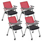 Mid-Back Conference Chair Contemporary Upholstered Office Chair Red-Black 4 Piece Set Casters Included Clearhalo 'furn' 'furn_office_chair' 'Furniture' 'Office Chairs' 'Office Furniture' 'office_chair' 6358907