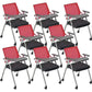 Mid-Back Conference Chair Contemporary Upholstered Office Chair Red-Black 8 Piece Set Casters Included Clearhalo 'furn' 'furn_office_chair' 'Furniture' 'Office Chairs' 'Office Furniture' 'office_chair' 6358909