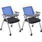 Mid-Back Conference Chair Contemporary Upholstered Office Chair Blue-Black 2 Piece Set Casters Included Clearhalo 'furn' 'furn_office_chair' 'Furniture' 'Office Chairs' 'Office Furniture' 'office_chair' 6358918