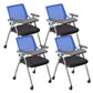 Mid-Back Conference Chair Contemporary Upholstered Office Chair Blue-Black 4 Piece Set Casters Included Clearhalo 'furn' 'furn_office_chair' 'Furniture' 'Office Chairs' 'Office Furniture' 'office_chair' 6358919