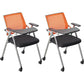 Mid-Back Conference Chair Contemporary Upholstered Office Chair Yellow Black 2 Piece Set Casters Included Clearhalo 'furn' 'furn_office_chair' 'Furniture' 'Office Chairs' 'Office Furniture' 'office_chair' 6358926