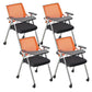 Mid-Back Conference Chair Contemporary Upholstered Office Chair Yellow Black 4 Piece Set Casters Included Clearhalo 'furn' 'furn_office_chair' 'Furniture' 'Office Chairs' 'Office Furniture' 'office_chair' 6358927